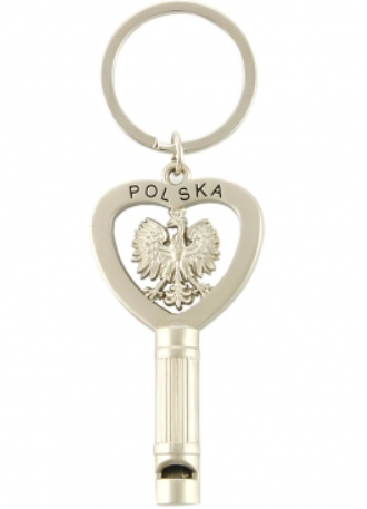 Metal whistle keychain Poland