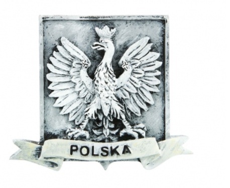 Black and white magnet Poland emblem