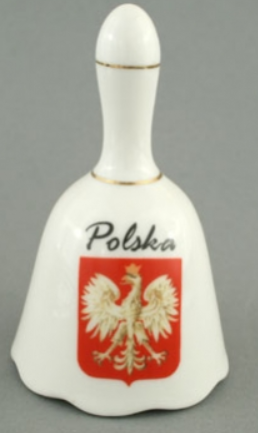 Ceramic bell, large, Emblem POLSKA