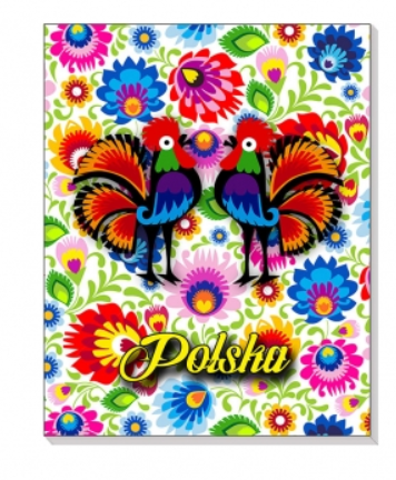 Mini 3D Notebook with magnet Polska 02 folk light
