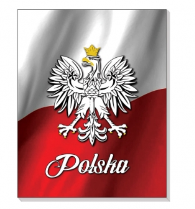 Mini 3d notebook with magnet Polska eagle on the flag