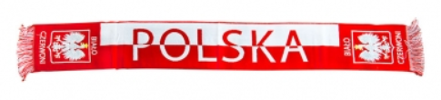 POLSKA fan scarf, white and red