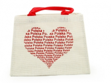 Heart canvas bag POLAND, Polska