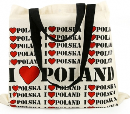 I LOVE POLAND canvas bag, Polska