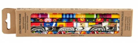 Set of HB PENCILS with eraser 6 pcs - POLAND, Polska