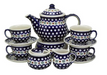 POLISH POTTERY,BOLESLAWIEC,ZESTAW DO KAWY LUB HERBATY