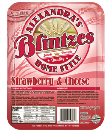 Nalesniki z serem i truskawkami, Blintzes with cheese and strawberries