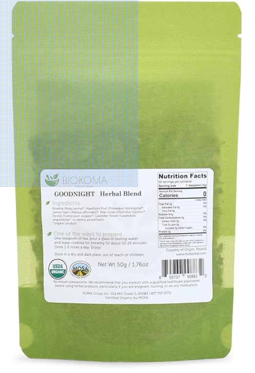 Goodnight Blend, dried leaves,Biokoma