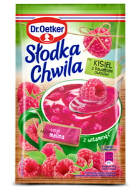 KISIEL MALINOWY Z OWOCAMI, DR. OETKER