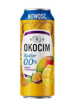OKOCIM,RADLER MANGO,MARAKUJA 0%