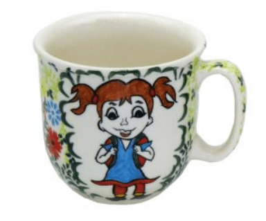 POLISH POTTERY,BOLESLAWIEC,KUBEK,DZIECI