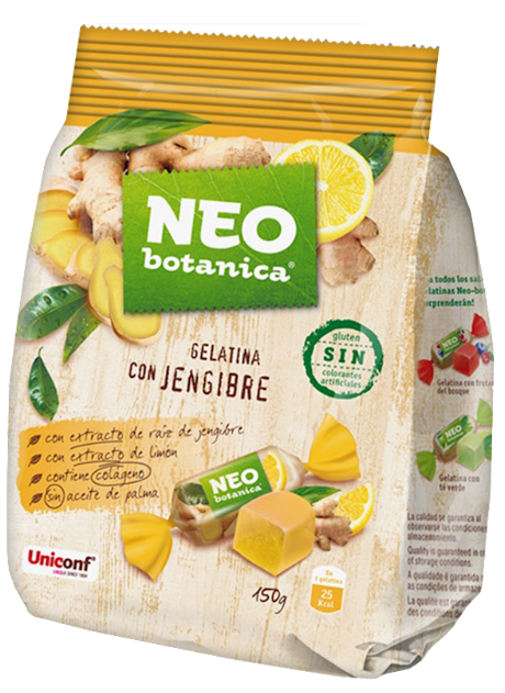 UC NEO BOTANICA Jelly Candies "Ginger & Lemon", Spain, 150g