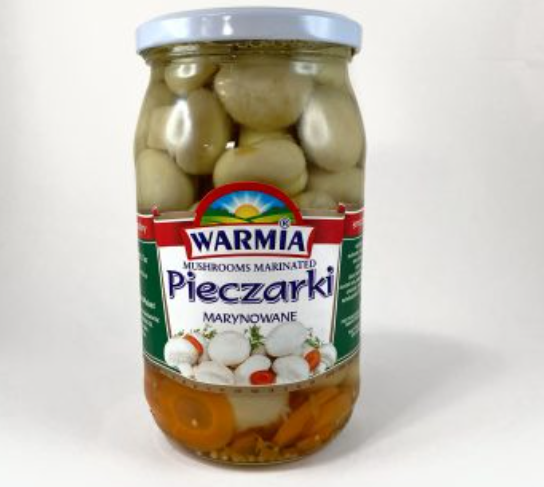 PIECZARKI MARYNOWANE, MARINATED CHAMPINIONS, WARMIA,315ML