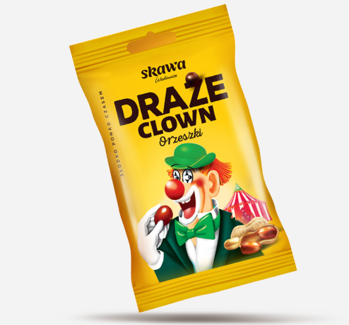 SKAWA PEANUT Dragees 70g, draze ORZESZKI,CLOWN