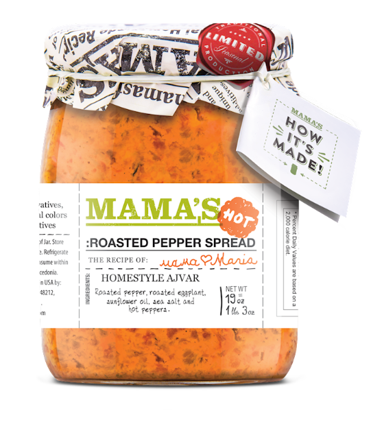 MAMA'S HOMESTYLE AJVAR HOT and SPICY, 19OZ, Macedonia