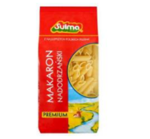 Red package of Suima Makaron Noddizanzini with a yellow background