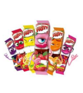 CHEWY FRUIT MIX GUM, FRITT