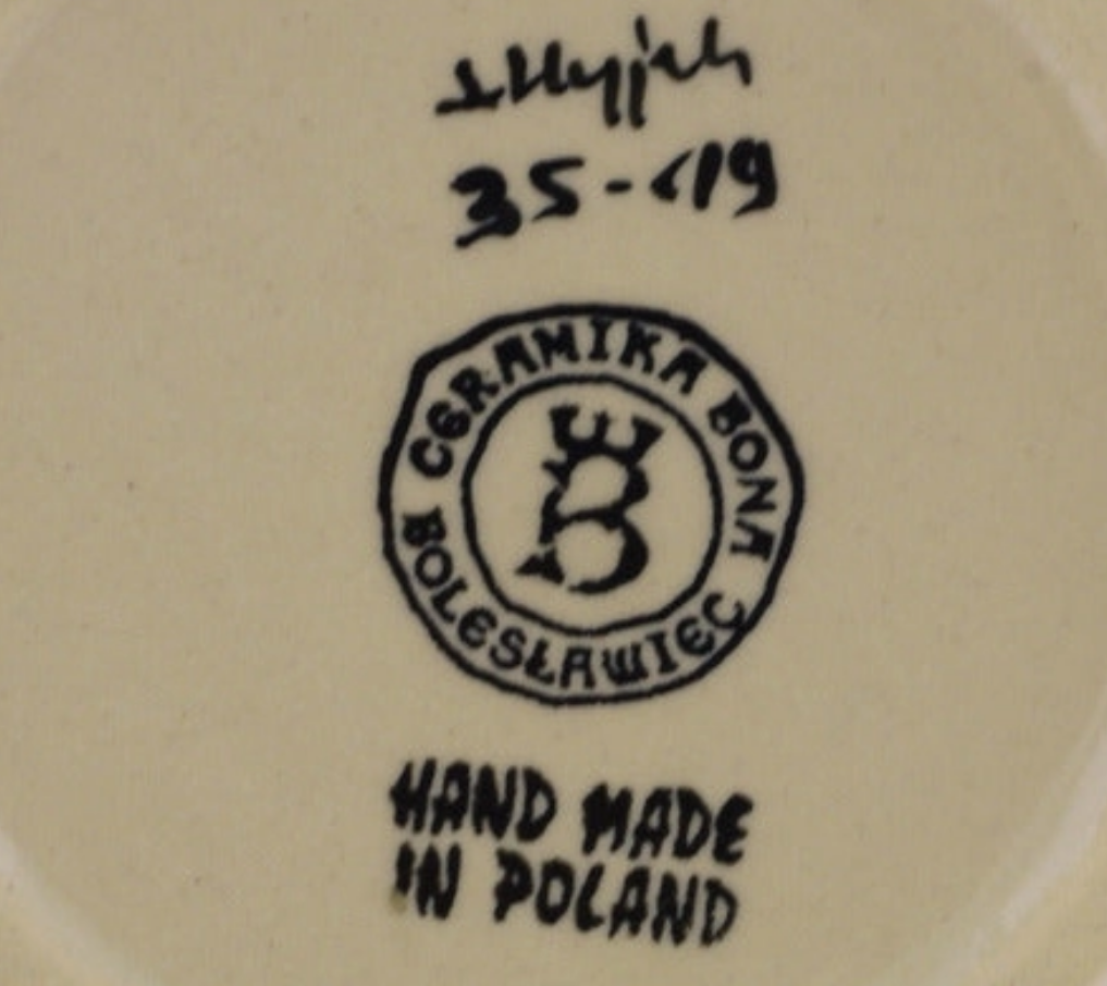 POLISH POTTERY BOLESLAWIEC Bowl 6" Spring Flowers Theme
