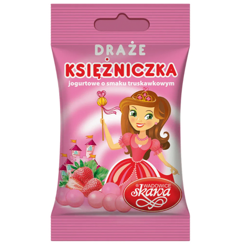 Pink package of Draèe with a princess design on a white background