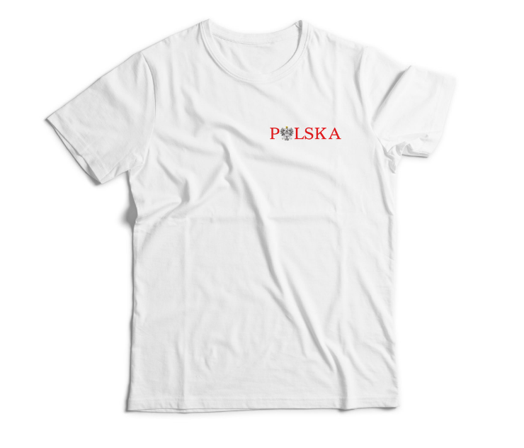 Tshirt Poland,white,polish eagle, POLSKA, koszulka,100%cotton,men