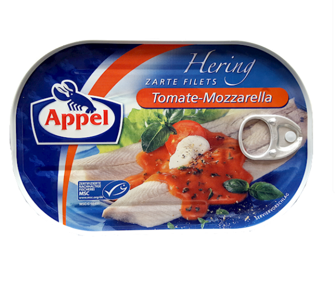APPEL Mackerel Fillets in Tomate-Mozzarella, Germany, 200g