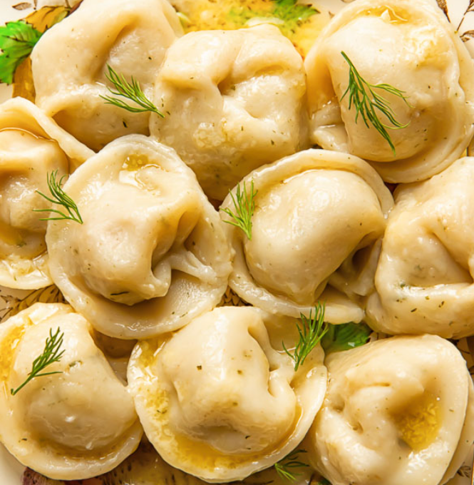 VEAL PELMENI, DUMPLINGS, BANDI