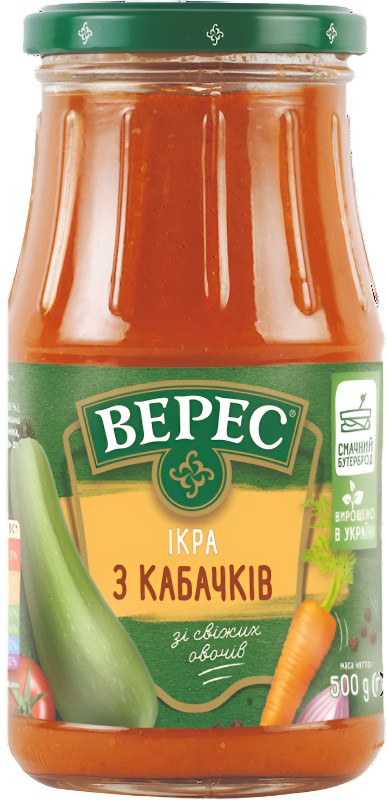 VEGETABLE SPREAD ZUCCHINI, VERES, UKRAINE, 500G