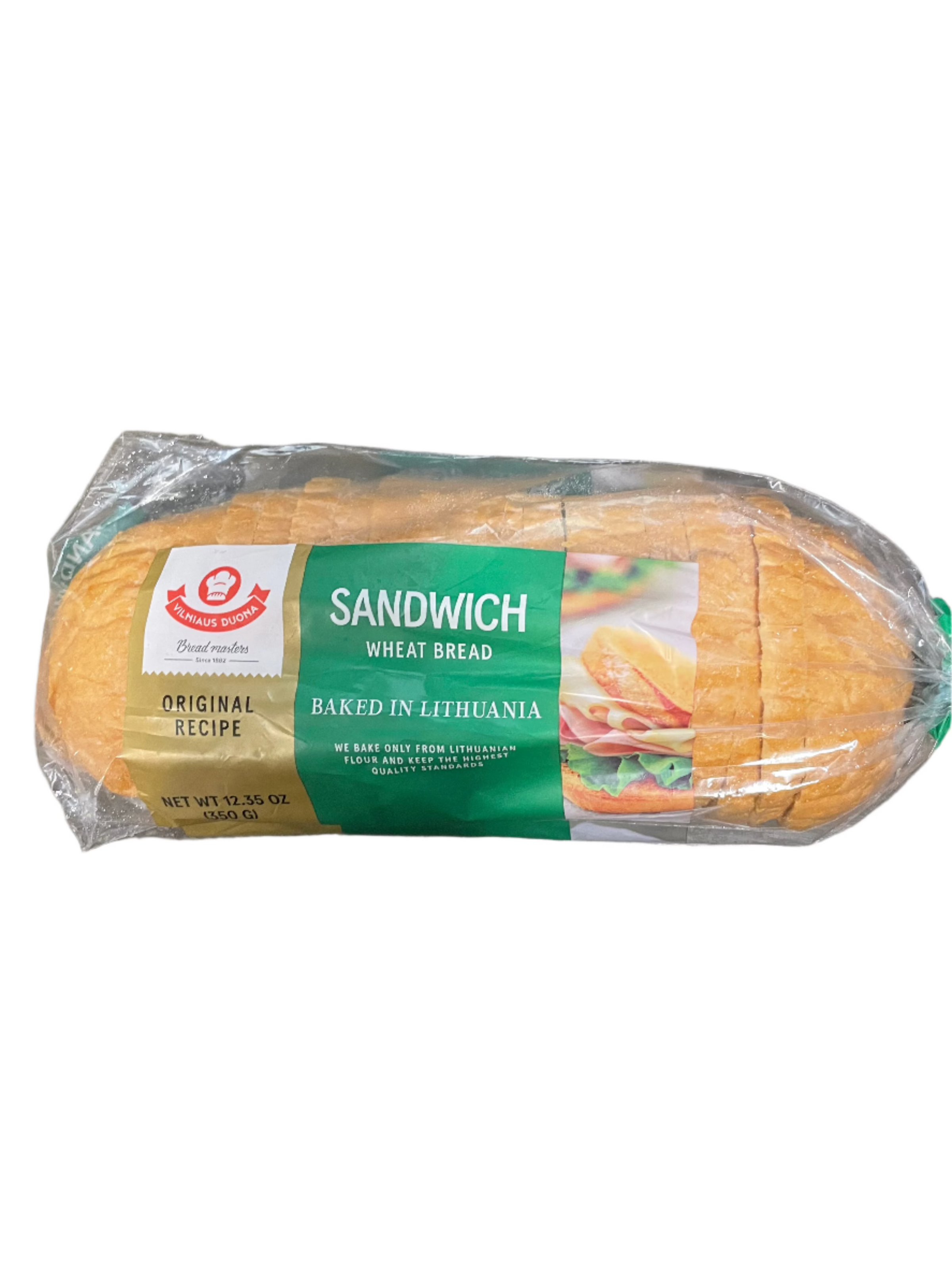 VILNIAUS DUONA Bread Wheat Sumustiniu (Sliced), Lithuania, 350g