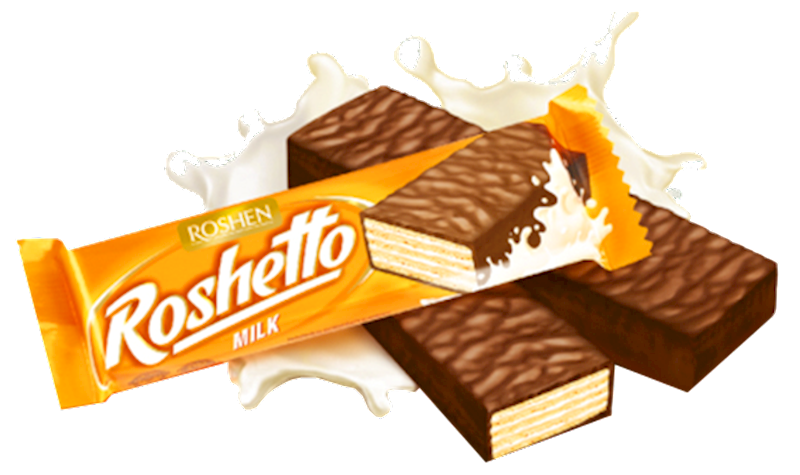 CHOCOLATE WAFERS "ROSHETTO" MILK COCOLATE, 34G