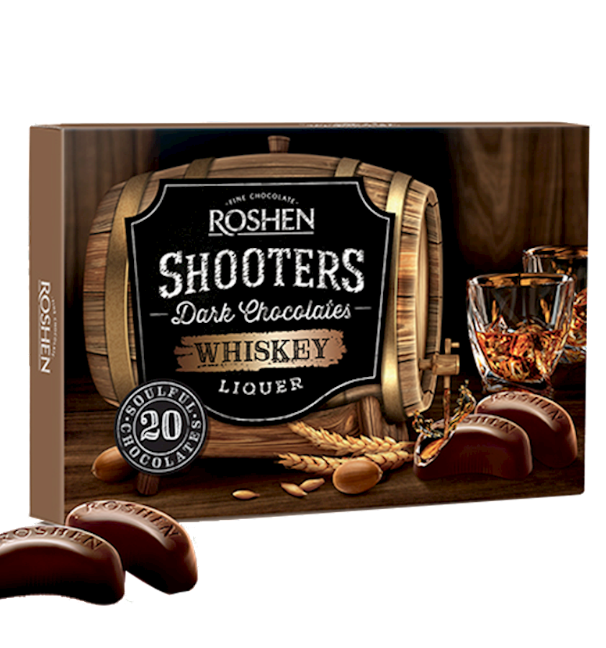 WHISKEY,ROSHEN CHOCOLATE GIFT BOX, SHOOTER, 150G