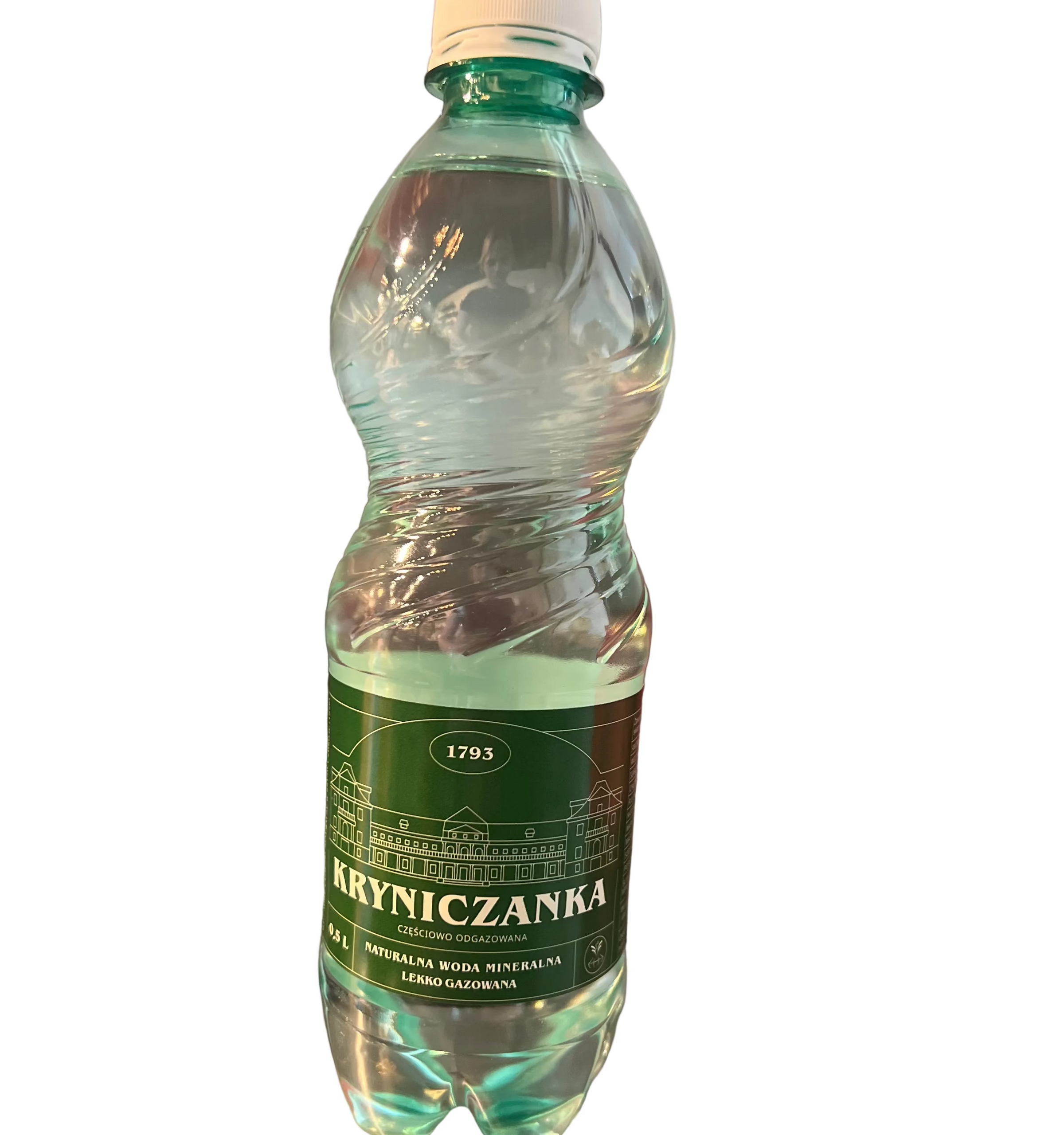WODA KRYNICZANKA  0.5L LEKKO GAZOWANA BOTTLE,LOW-CARBONATED WATER