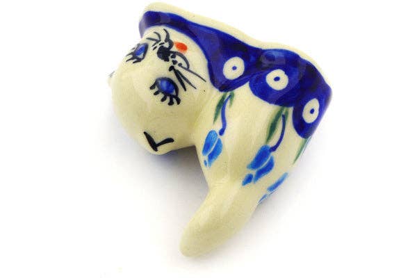 Cat Figurine 2" Peacock Tulip Garden Theme