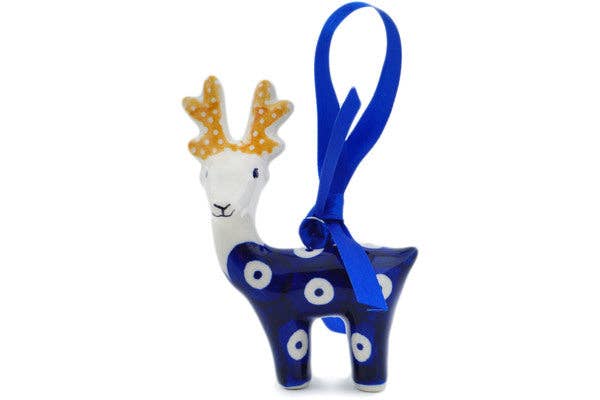 Deer Ornament 3" Peacock Eyes Theme