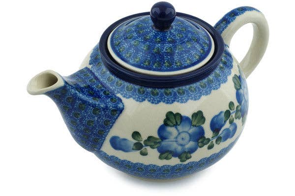Coffee Pot 3½ cups Blue Poppies Theme