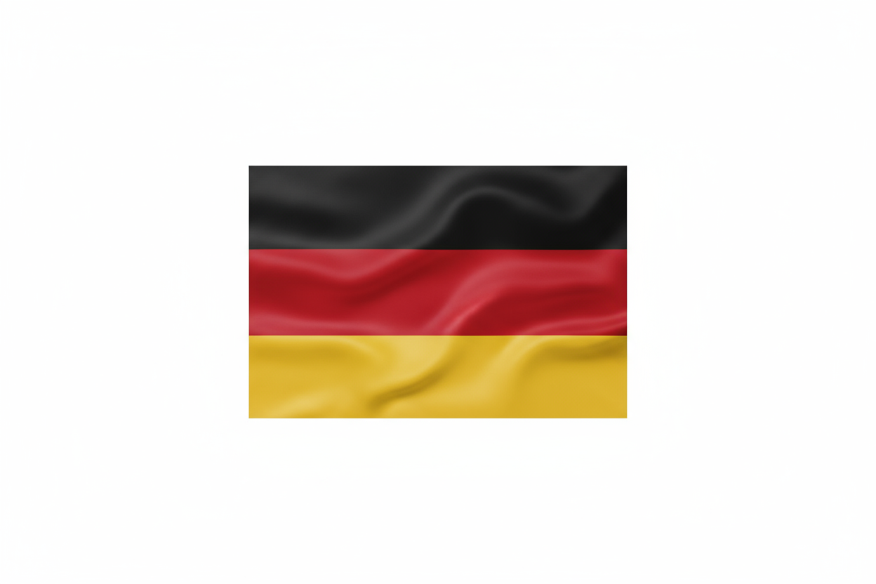 German flag with white background