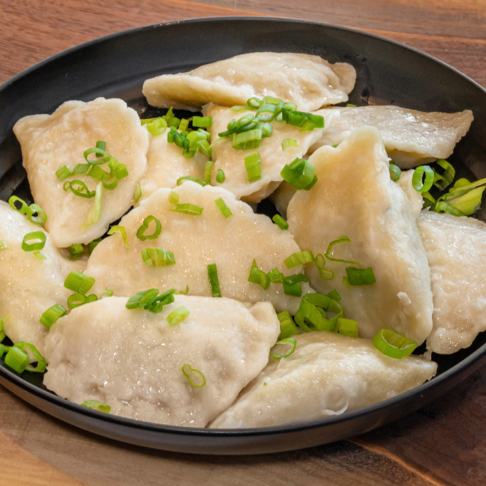 Home-made Pierogi, Kraut and Mushrooms