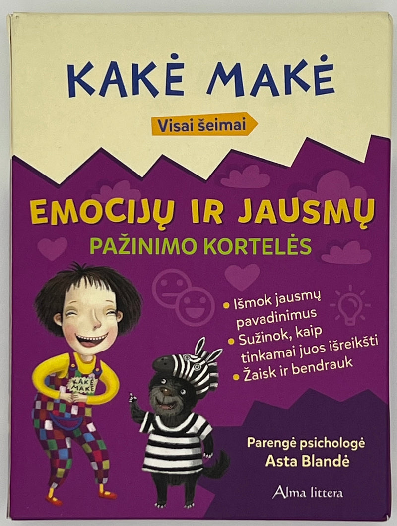 KAKĖ MAKĖ. EMOCIJŲ IR JAUSMŲ PAŽINIMO KORTELĖS