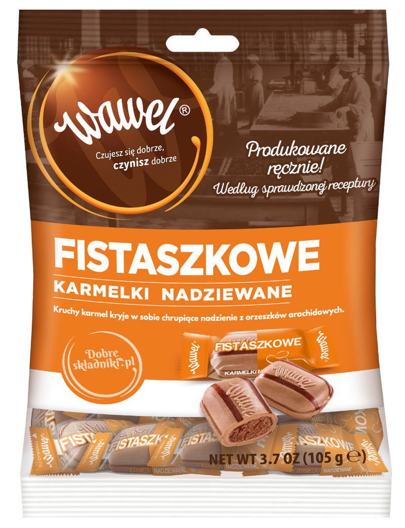 PISTACHIO FLAVOR CANDIES 105G WAWEL
