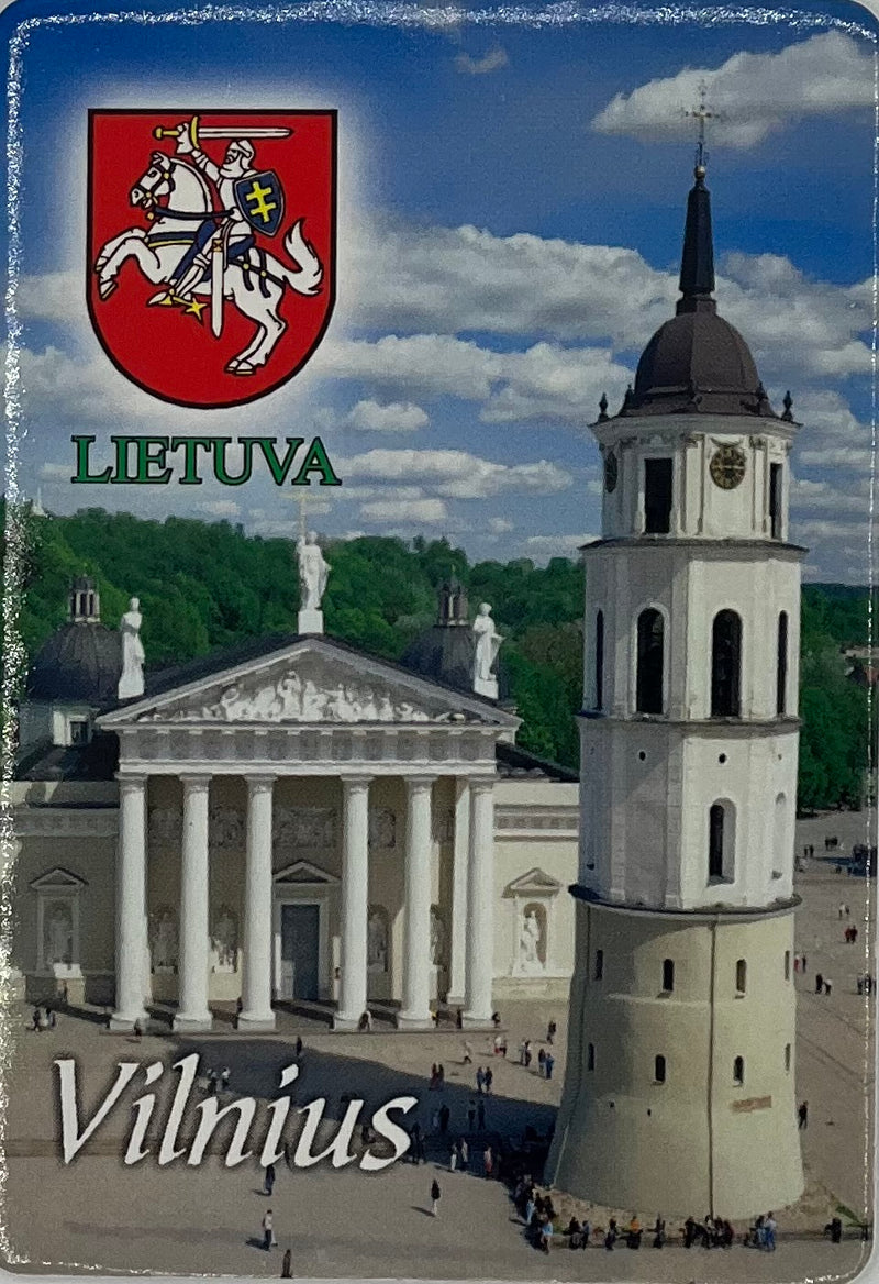 Magnet with Lietuva and Vilnius