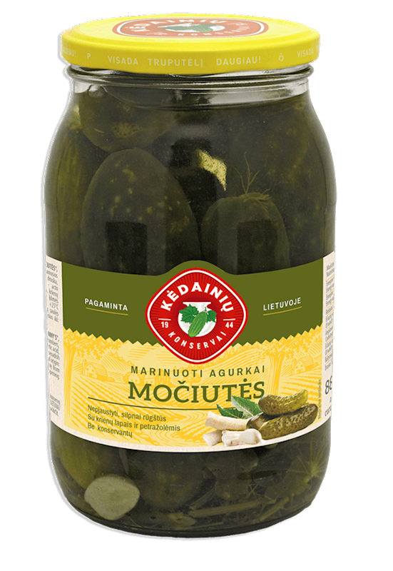 PICKLED CUCUMBERS,MOCIUTES, KEDAINIU, 880G
