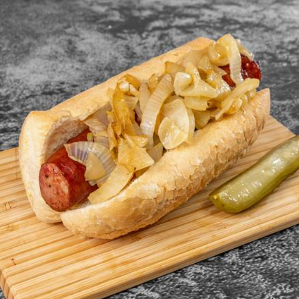 E8 Smoked Polish Kielbasa Hot Sandwich