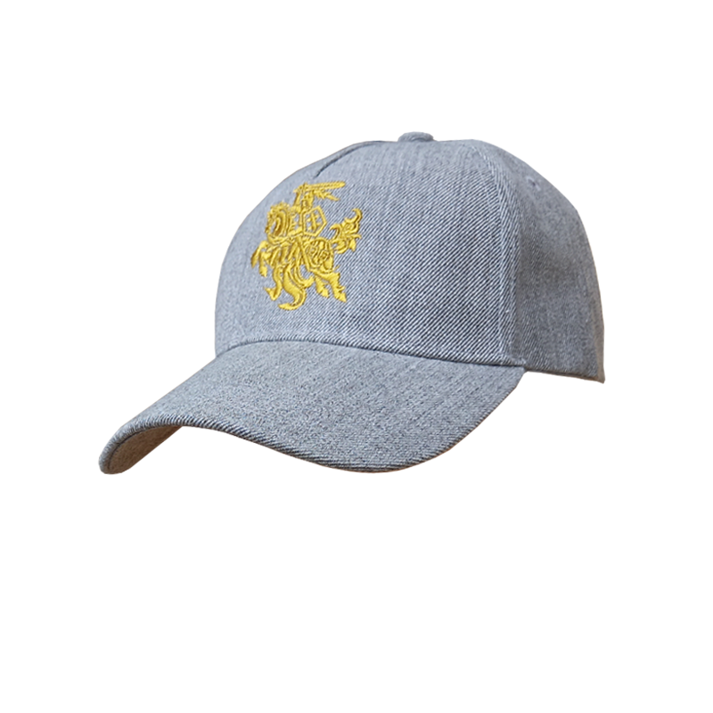 Melange color cap with embroidered logo "Stylized Vytis