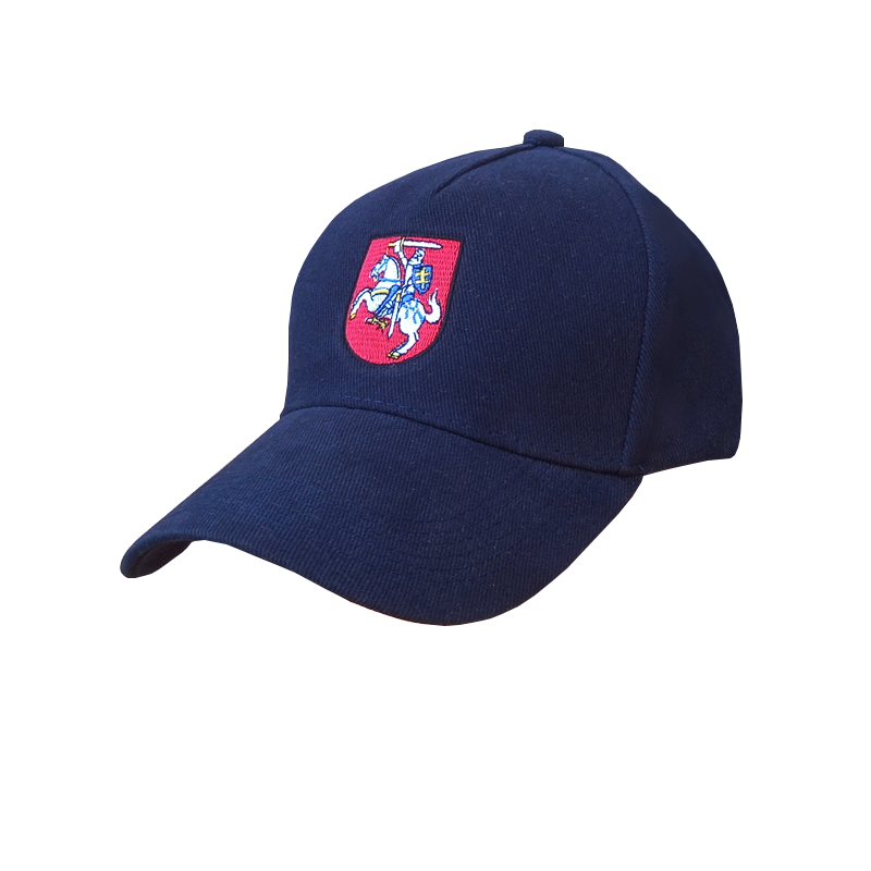 Dark blue cap with embroidered Vytis
