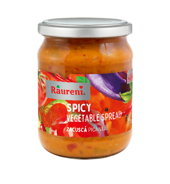 RAURENI SPICY VEGETABLE SPREAD, 17OZ, Romania