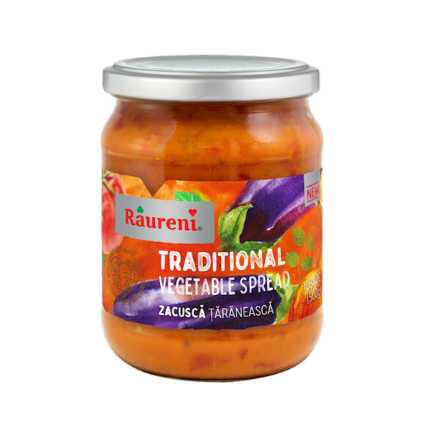 RAURENI VEGETABLE SPREAD TRADITIONAL, 17OZ, Romania