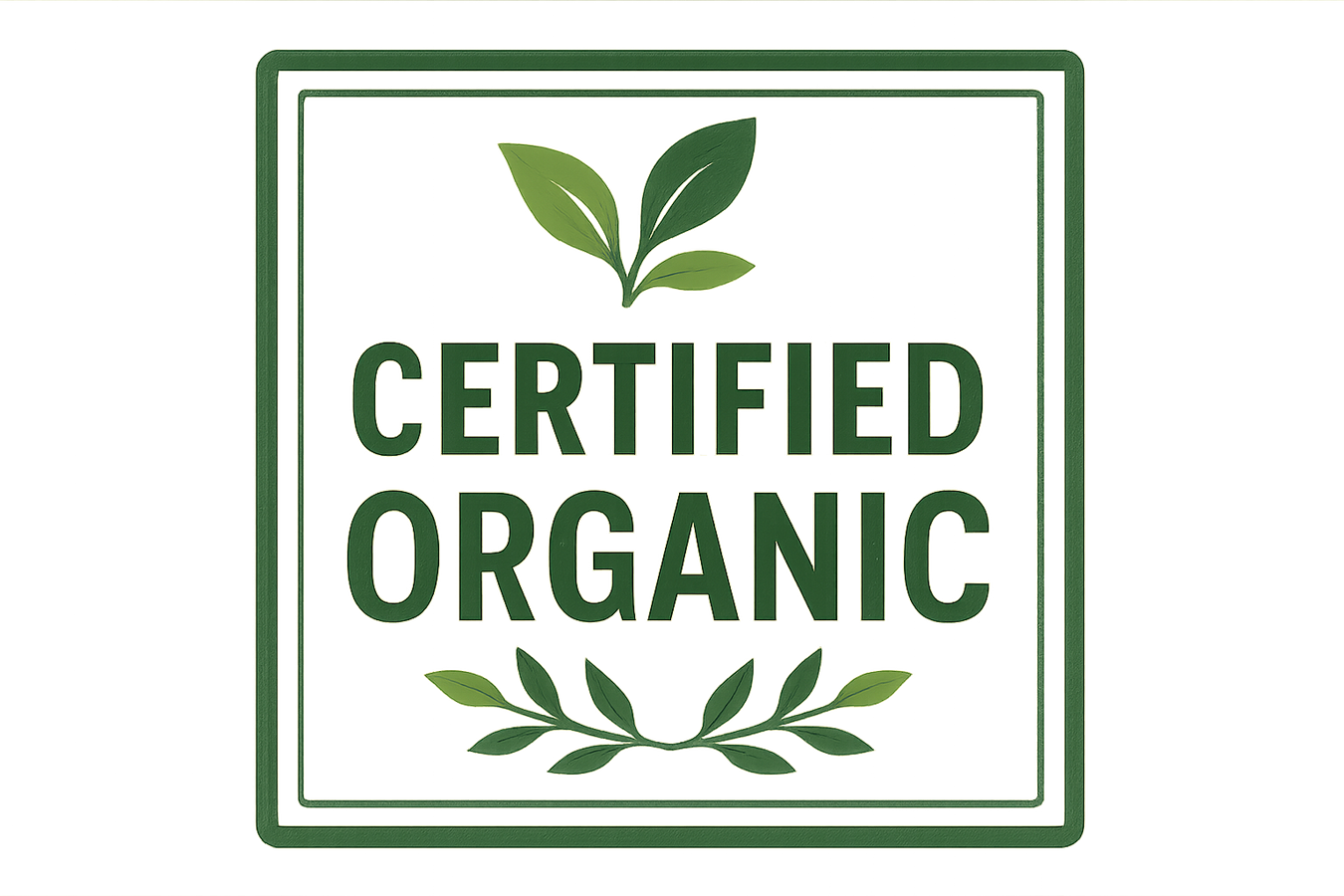 Squer sign certifide organic