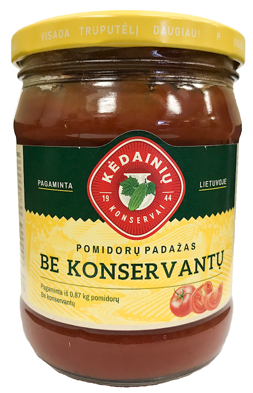 TOMATO SAUCE BE KONSERVANTU (NO PRESERVATIVES) LT 500G